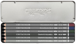 Cretacolor Grafiet & Aquarelpotloden Set 6 stuks