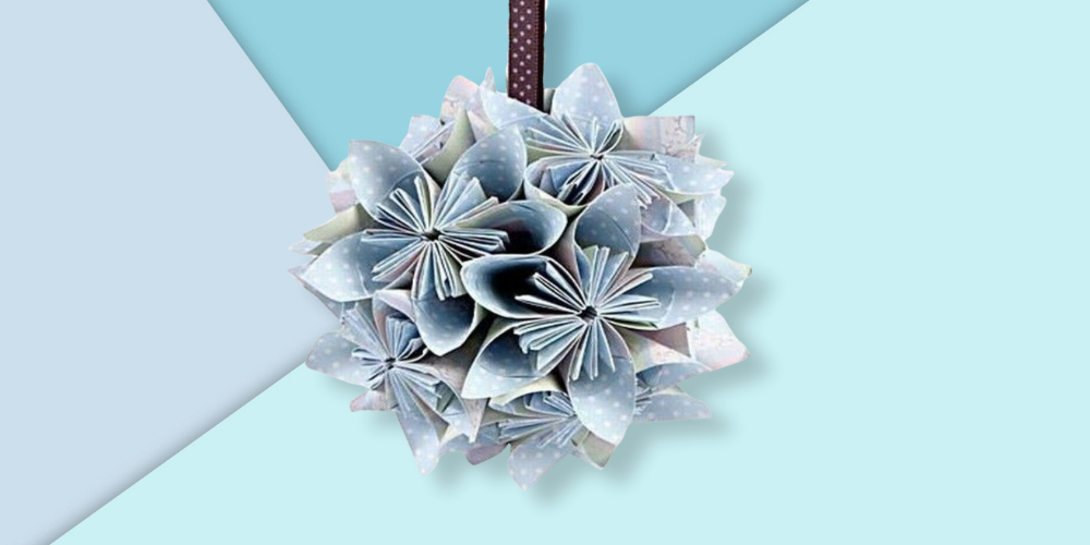 Origami bloemenbal