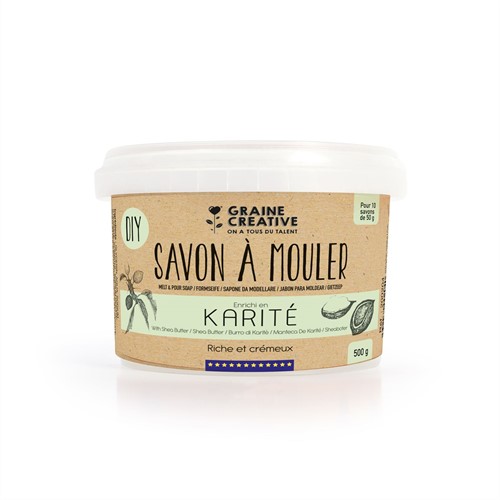 DIY - BASE FOR MAKING SOLID SOAP - KARITE - 500GR POT