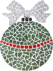 Mozaïekpakket Kerstbal 26 cm