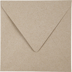 CC Recycled envelope, natural, envelope size 16x16 cm, 120 g, 50 pc/ 1 pack