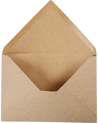 CC Recycled envelope, natural, envelope size 11,5x16 cm, 120 g, 50 pc/ 1 pack