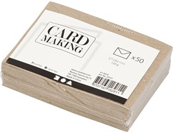 CC Recycled envelope, natural, envelope size 7,8x11,5 cm, 120 g, 50 pc/ 1 pack