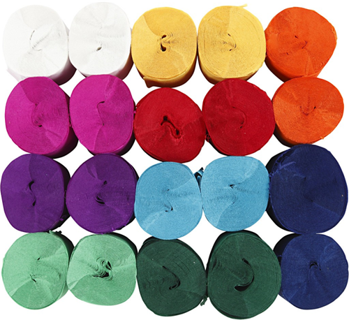 CC Crepepapier Set Multigekleurd Rollen 20m 20 rol