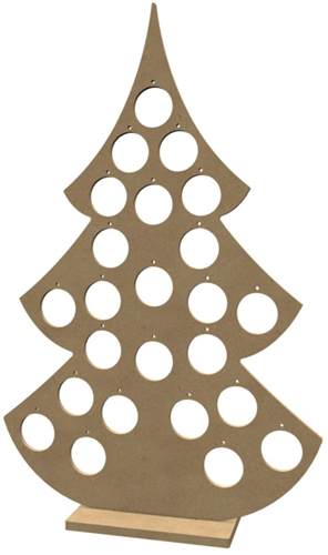 MDF Figuur Kerstboom Advent 58 cm