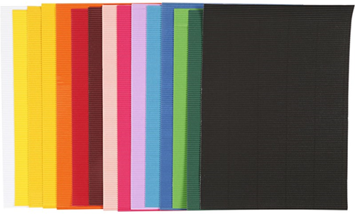 CC Ribbelkarton Unikleurig 25x35 cm 15 vel
