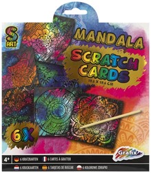 Grafix Regenboog Kraskaarten 19,5x19,5 cm Mandala