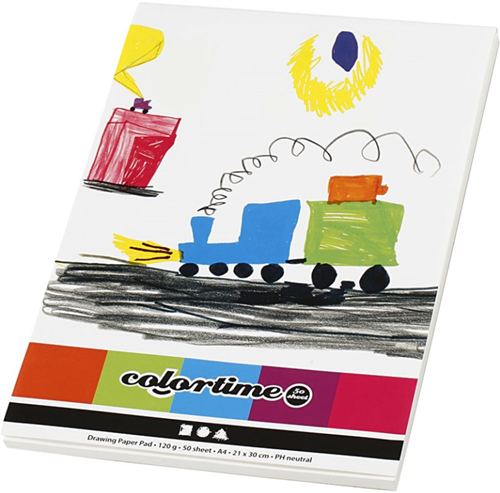 CC Drawing Paper Pad, white, A4, 210x297 mm, 120 g, 50 sheet/ 1 pc