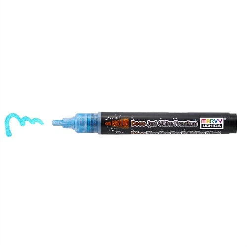 Marvy Uchida Deco Fabric Marker Glitter Blue