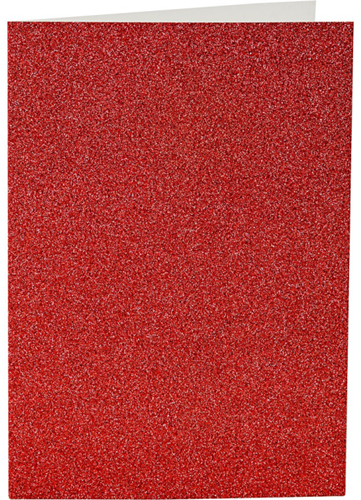 CC Cards and Envelopes, red, card size 10,5x15 cm, envelope size 11,5x16,5 cm, glitter, 110+250 g, 4 set/ 1 pack-2