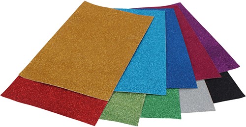 CC Glitterkarton 250gr A4 Multi 10 vel