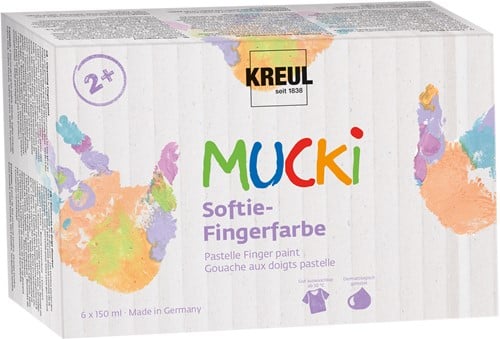 Kreul Mucki Softie Vingerverf Set 6x150 ml