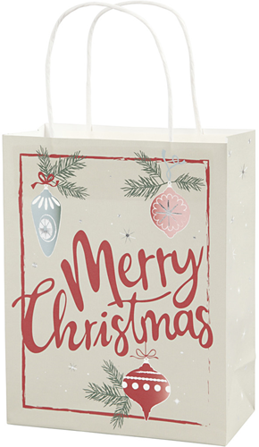 CC Papieren Zakken 18x9x23 cm Merry Christmas 3 stuks