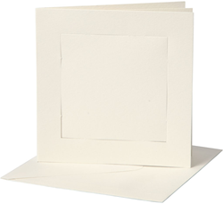 CC Passepartout Card, off-white, card size 12,5x12,5 cm, envelope size 13,5x13,5 cm, 10 set/ 1 pack