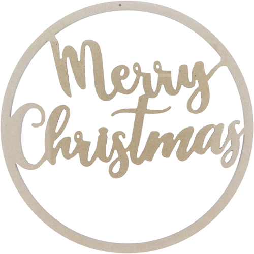 Gomille MDF Ring met Merry Christmas 38 cm