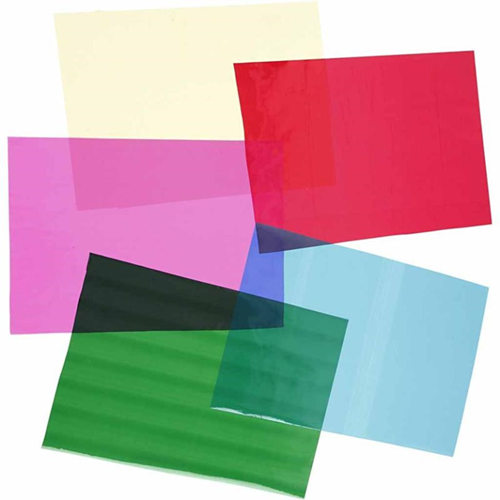 CC Cellophane, assorted colours, 210x297 mm, 5x20 sheet/ 1 pack