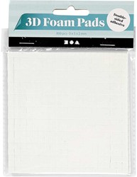 CC 3D Foam Pads, white, 2x400 pc, size 5x5 mm, thickness 2 mm, 2 sheet/ 1 pack