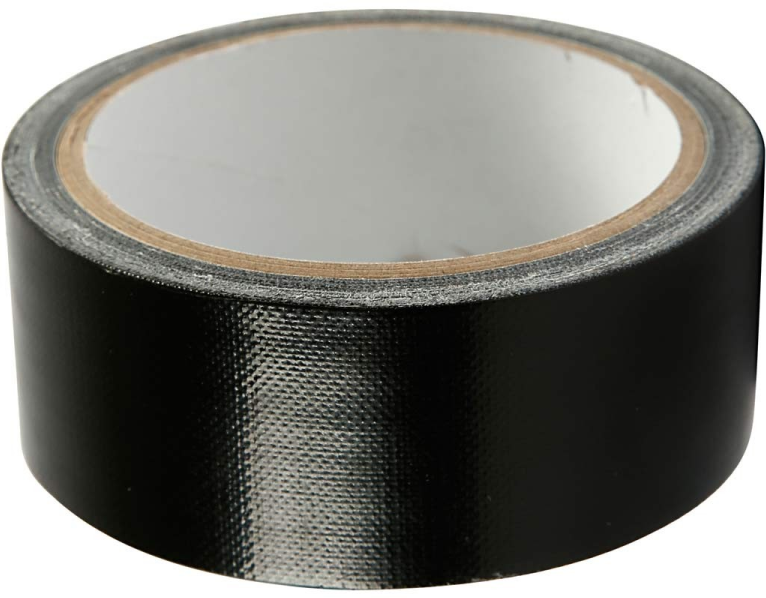 Canvas Tape 25m Zwart hobbygroep