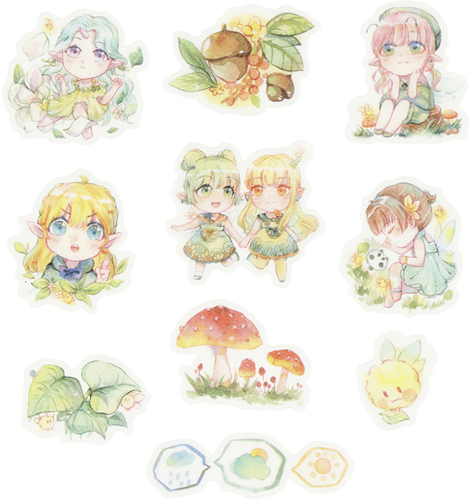 CC Masking Tape Stickers Herfst Feeën 20-50 mm 30 stuks-3