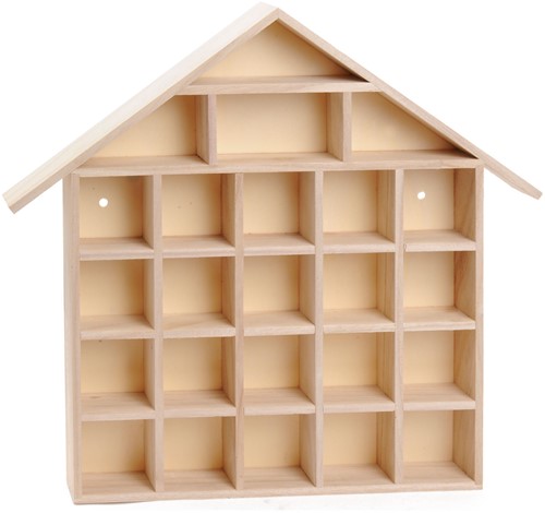 Houten Letterbak Huis 34x28x3,5 cm 