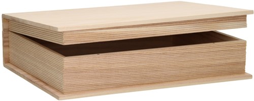 Houten Kist in Boekvorm 35,4 x 25,5 x 9,7 cm-3