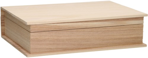 Houten Kist in Boekvorm 35,4 x 25,5 x 9,7 cm