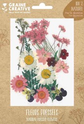 GC Natural Printed Flowers Pink Meadow 16 Pieces
