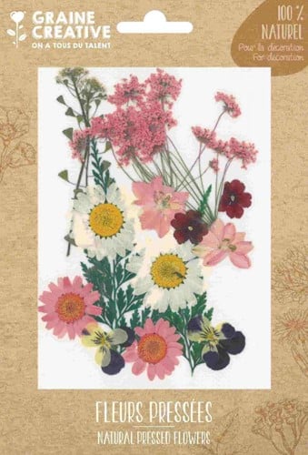 GC Natuurlijke Gedrukte Bloemen Pink Meadow 16 Stuk