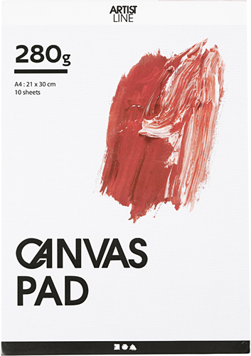 CC Canvas Block, white, A4, 280 g, 10 sheet/ 1 pc