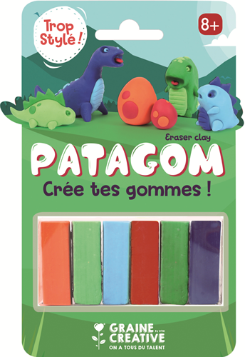 Patagom Gum Klei Set Dinosaurussen 6x25 gr