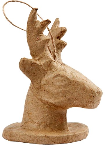 Papier Maché Trofee Rendierkop 10,5 cm