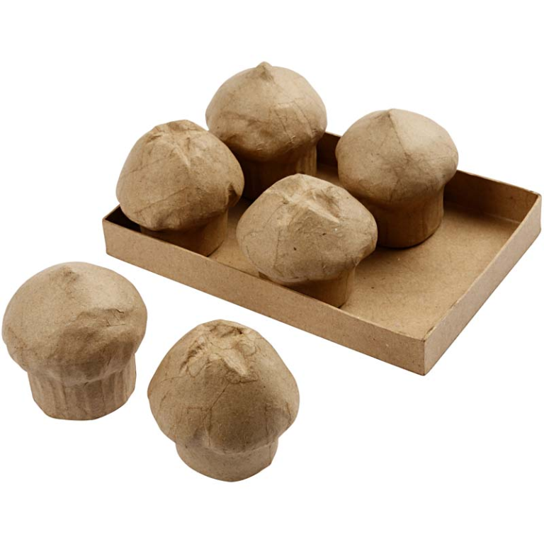 CC Papier Maché Cupcakes 6 stuks