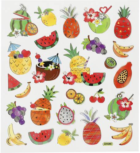 CC Stickers Exotisch Fruit 15x16,5 cm