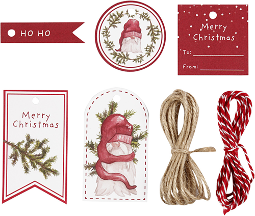 CC Cadeaulabels Set Kerstgnomen 6-delig