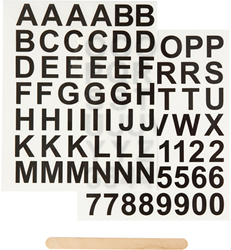 CC Rub-on Letters en Cijfers zwart