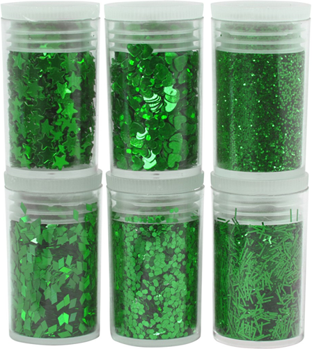CC Glitter en Pailletten Set Groen 6x5 gr