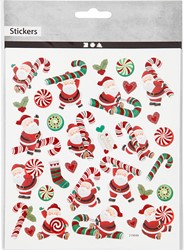 CC Stickers Kerstman met Zuurstok