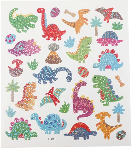 CC Stickervel Dino's 15x16,5 cm 24 stuks