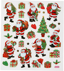 CC Stickervel Klassieke Kerstfiguren 15x16,5 cm 29 stuks