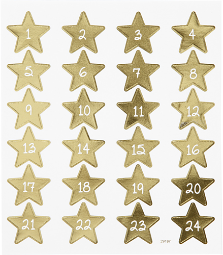 CC Stickervel Cijfers Goud 15x16,5 cm 24 stuks