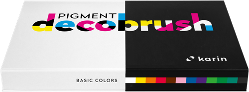 Karin Deco Brushmarker Pigment Collection 12 stuks Basic
