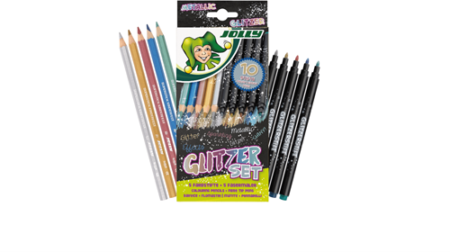 Jolly Ready Glitter Go Tekenset 10 stuks
