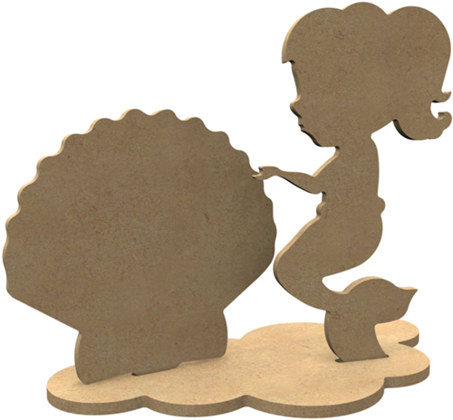 MDF Figuren Zeemeermin Set 25x20 cm