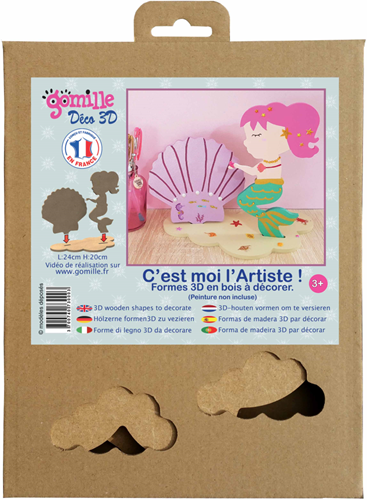 MDF Figuren Zeemeermin Set 25x20 cm-2