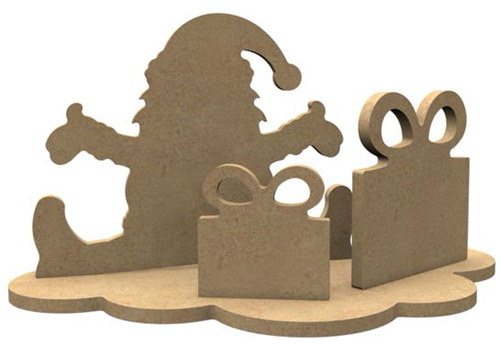 MDF Figuren Kerstman Set 24x13 cm