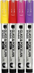 CC Glas- en Porseleinstift Semi-Dekkend Set Secundair 4 stuks