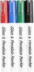 CC Glas- en Porseleinstift Semi-dekkend Set Basis 4 stuks