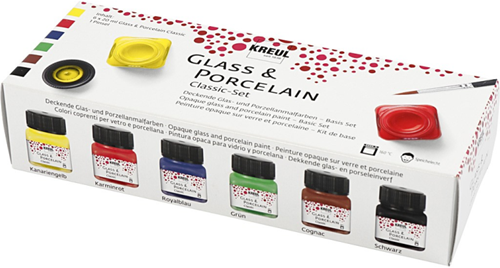 Kreul Glas- en Porseleinverf Classic Set 6x20 ml-3