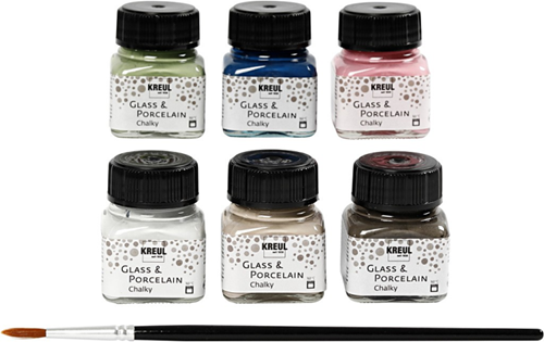 Kreul Glass and Porcelain Paint Chalky Set 6x20 ml