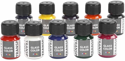 CC Glass Color Transparent, assorted colours, 10x30 ml/ 1 pack